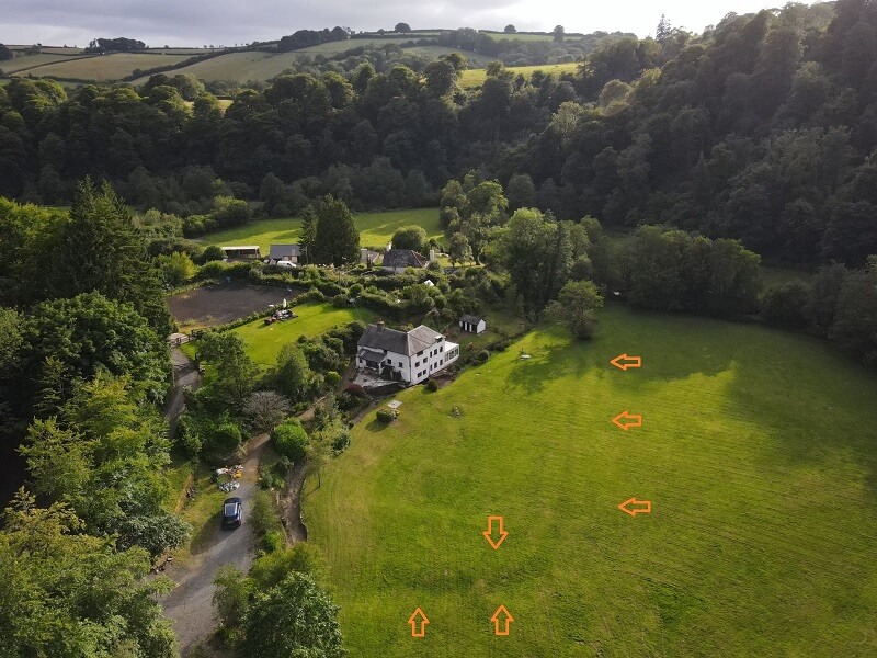 Kents Mill aerial footage showing where the aduaduct was